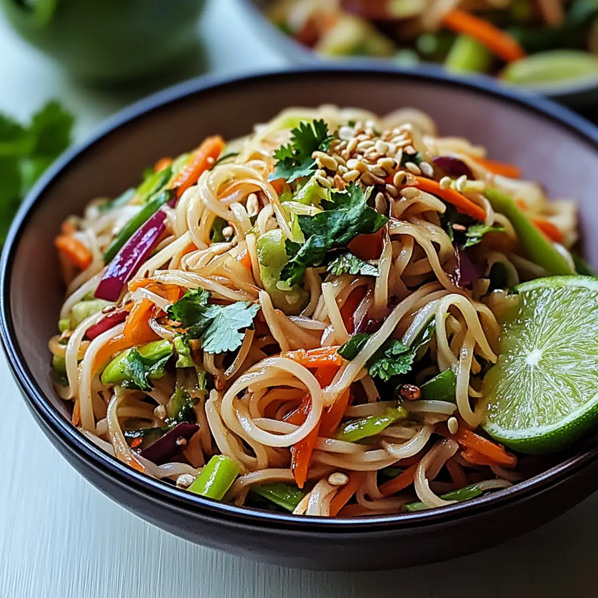 Asian Noodle Salad with Ginger-Lime Dressing