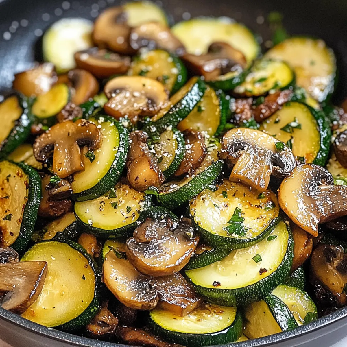 Sautéed Zucchini, Mushrooms, and Onions
