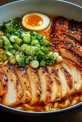 Fiery Chicken Ramen with Creamy Garlic Sauce