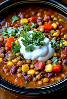 Slow Cooker Lentil Taco Chili