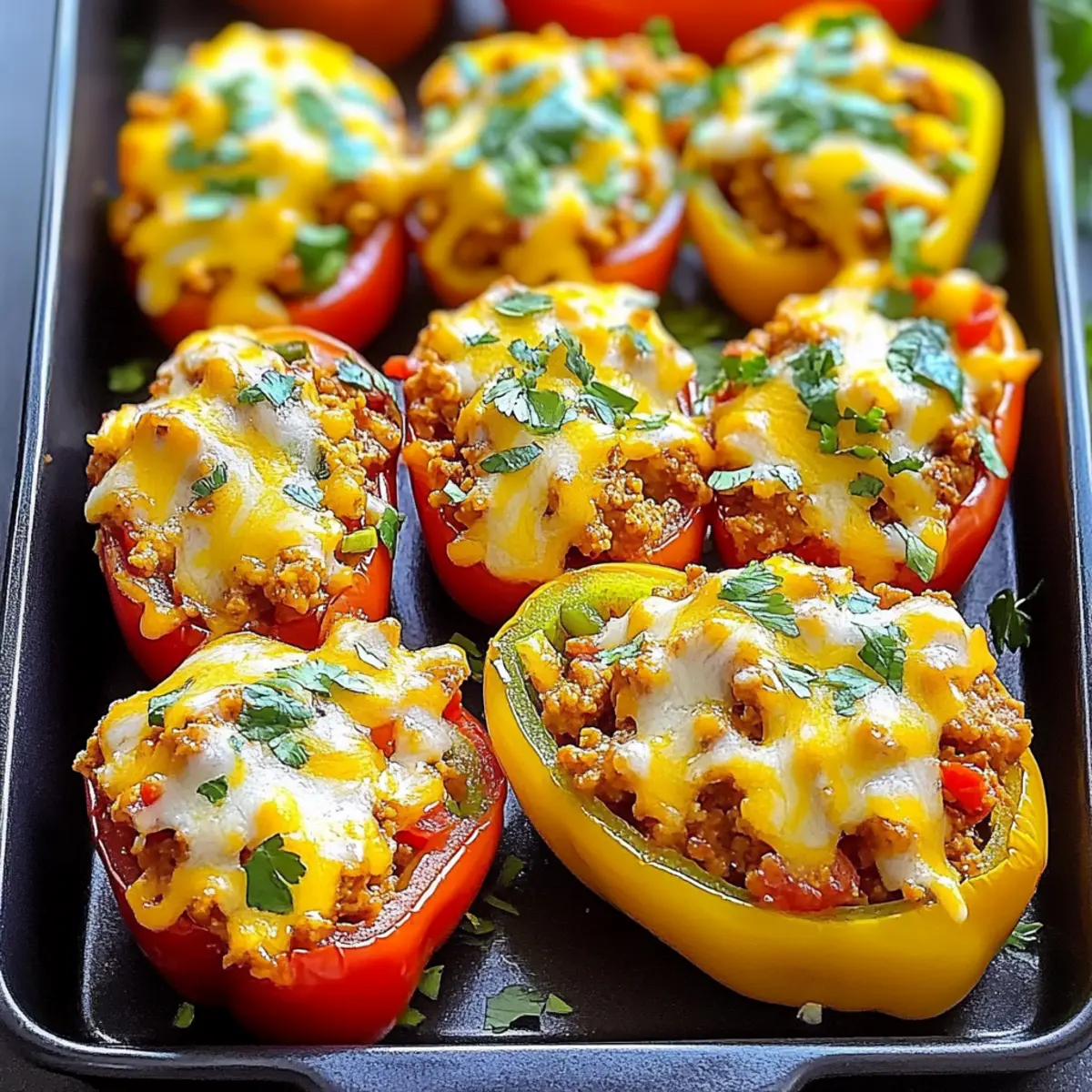Skinny Bell Pepper Nacho Boats