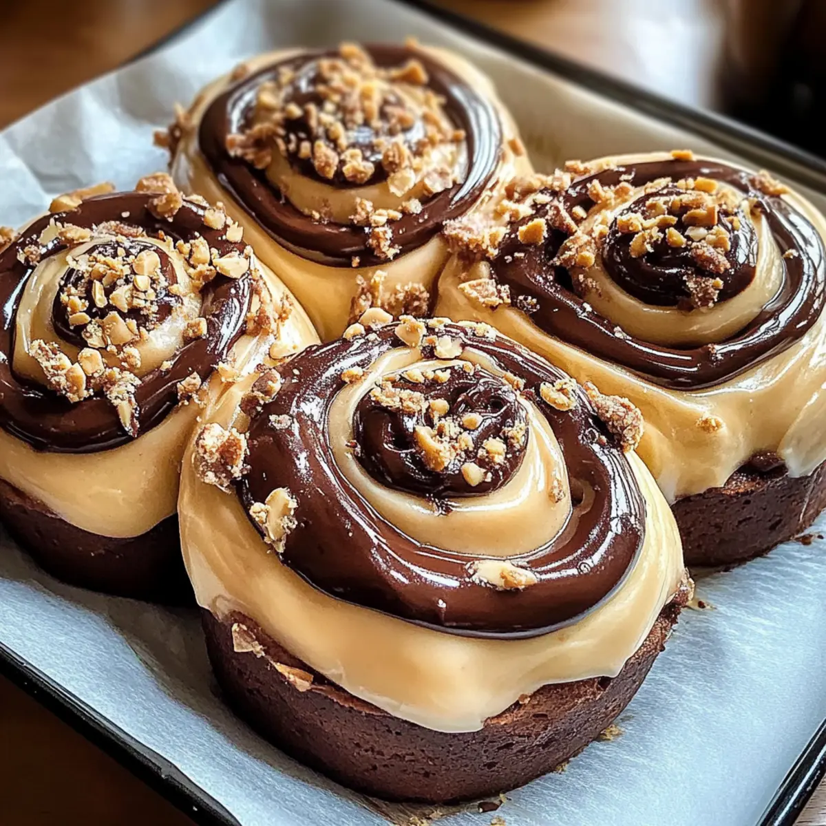 Chocolate Peanut Butter Sweet Rolls