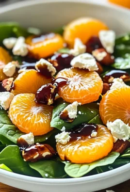 Spinach Mandarin Salad with Honey Balsamic Dressing