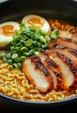 Fiery Chicken Ramen with Creamy Garlic Sauce