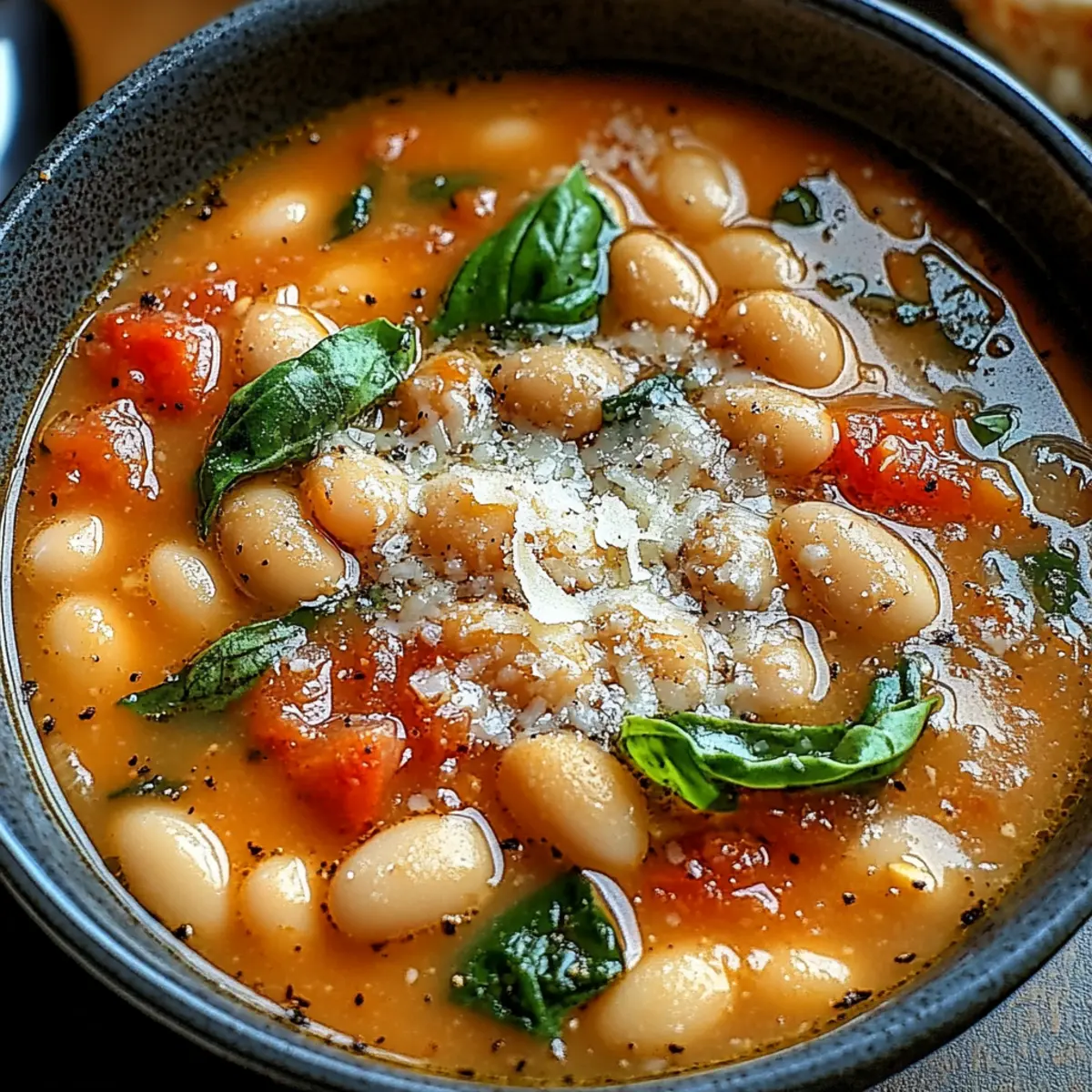 Parmesan Tomato Cannellini Bean Soup
