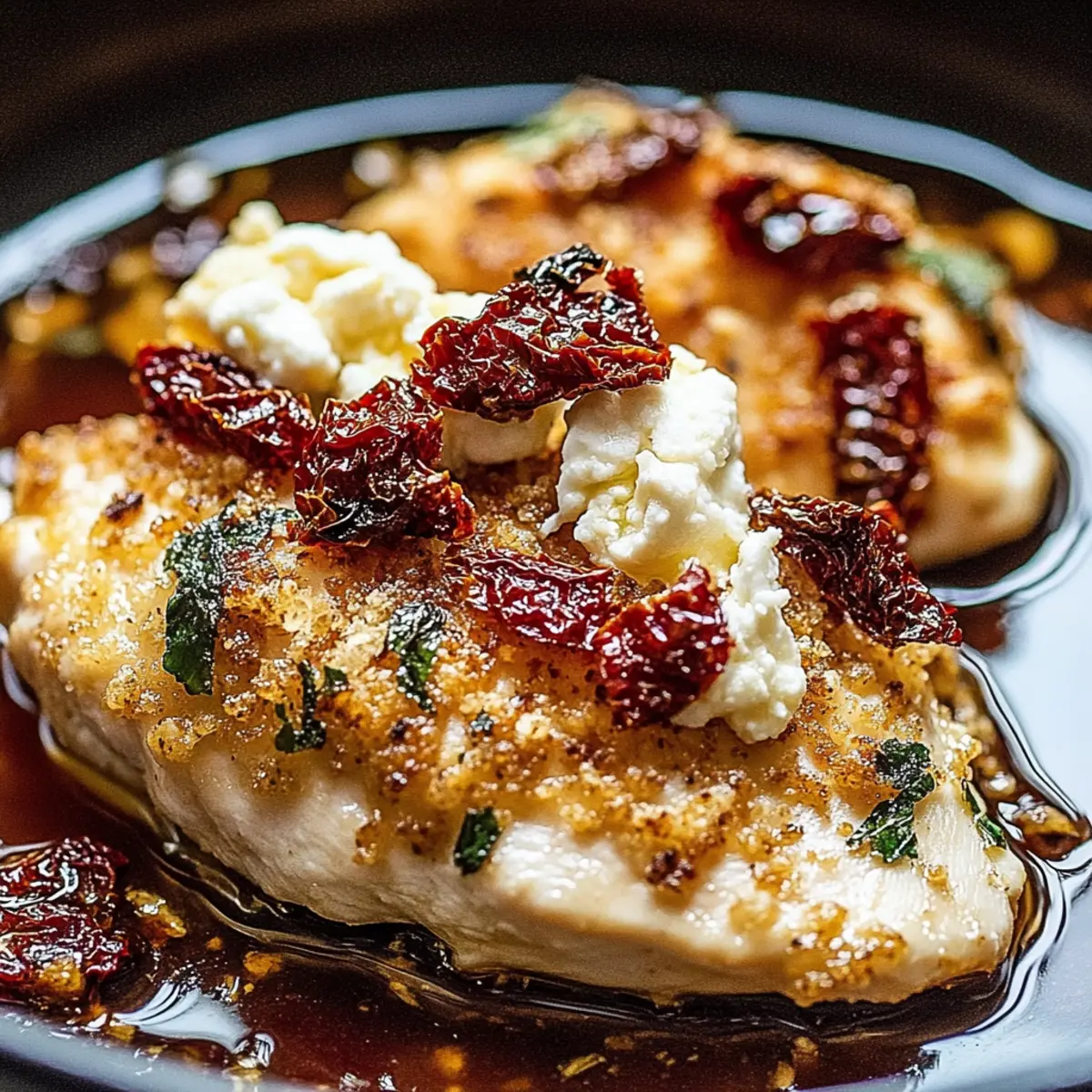 Crispy Chicken with Goat Cheese & Sun Dried Tomatoes