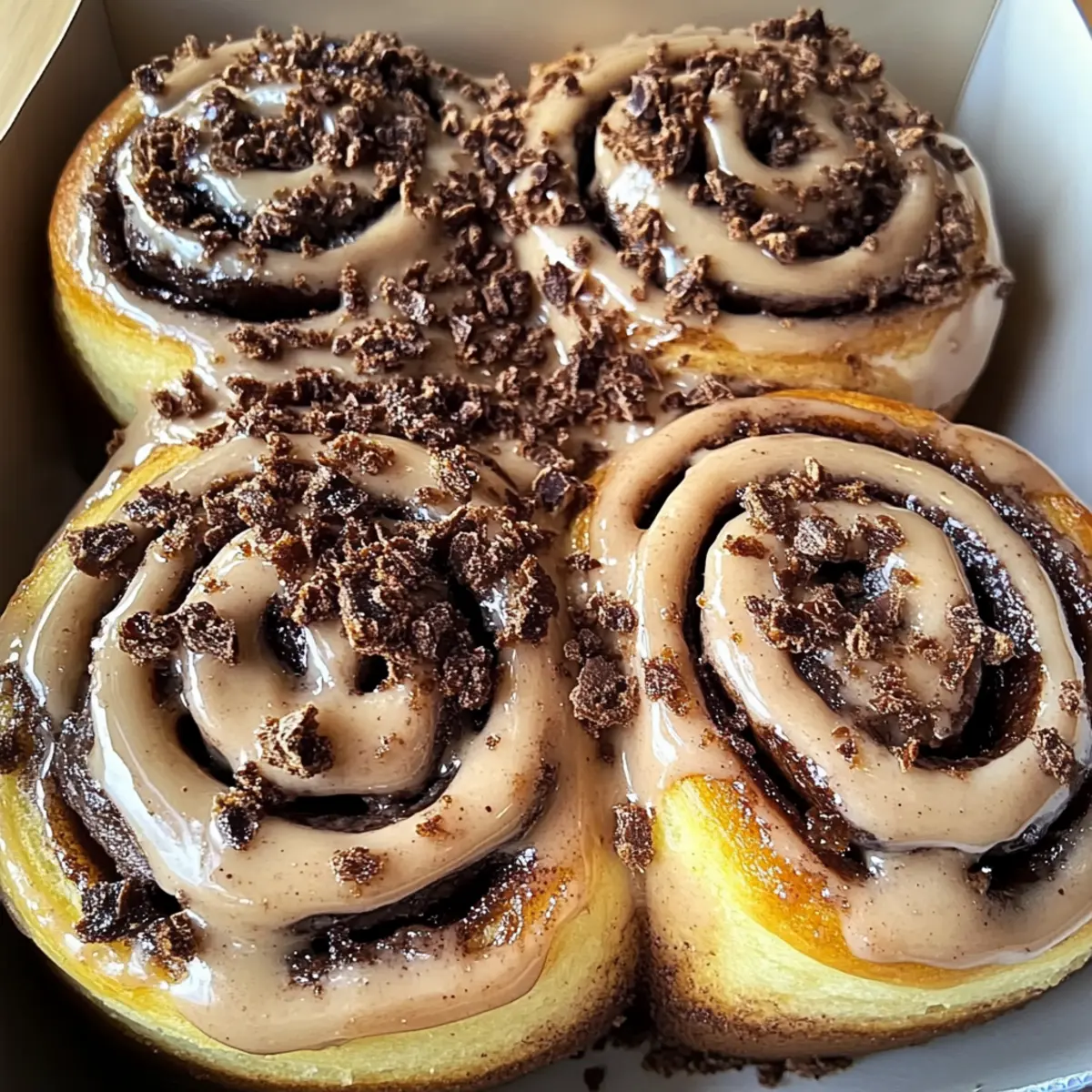 Chocolate Cinnamon Roll with Espresso Cream Cheese Icing