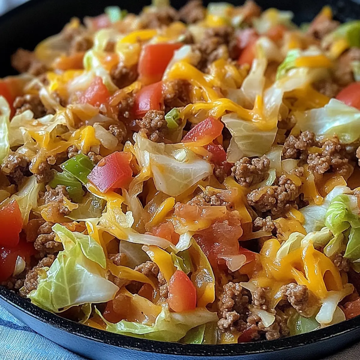Cabbage Roll Skillet (Easy Keto Ground Beef Dinner Recipe)