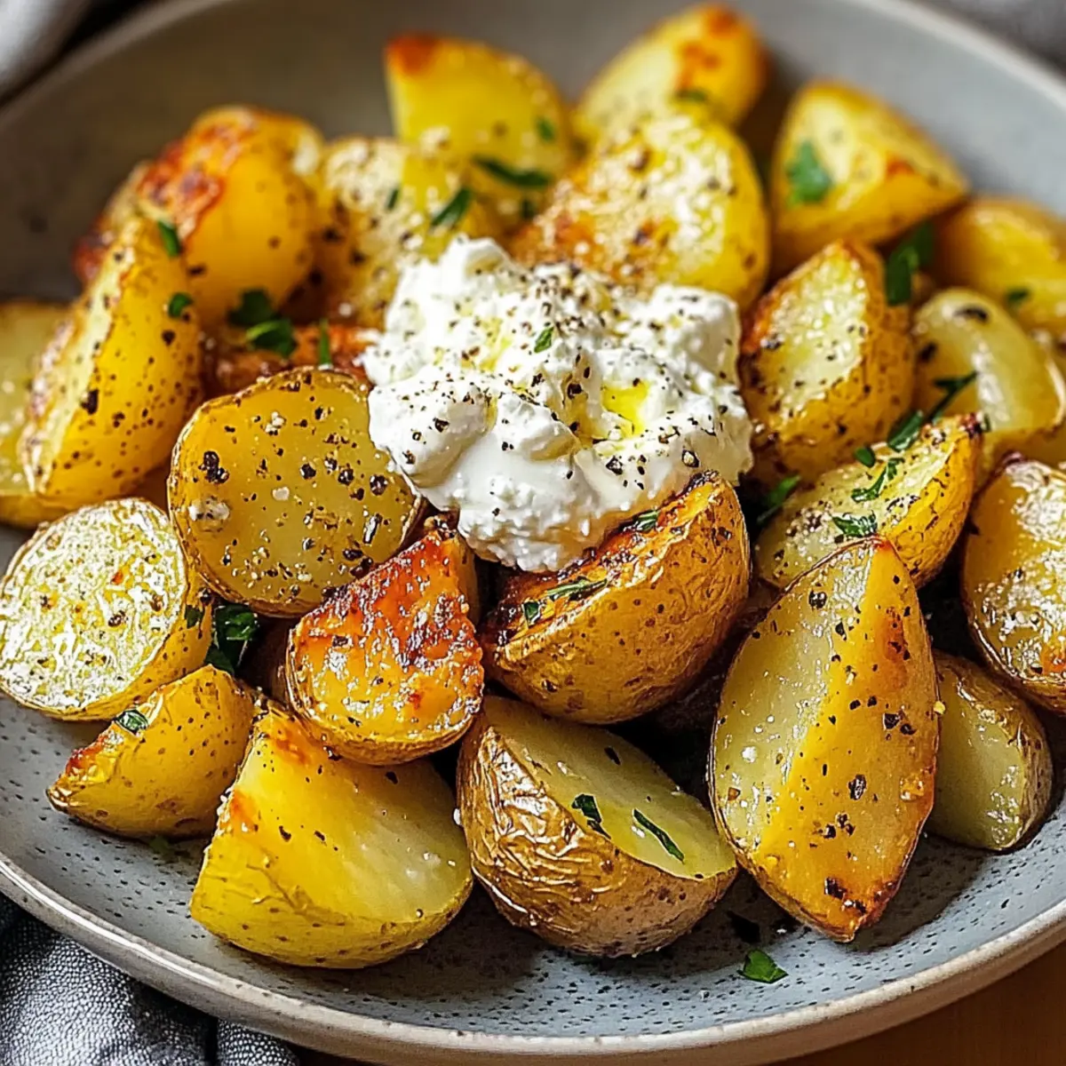 Greek Roasted Potatoes with Whipped Feta
