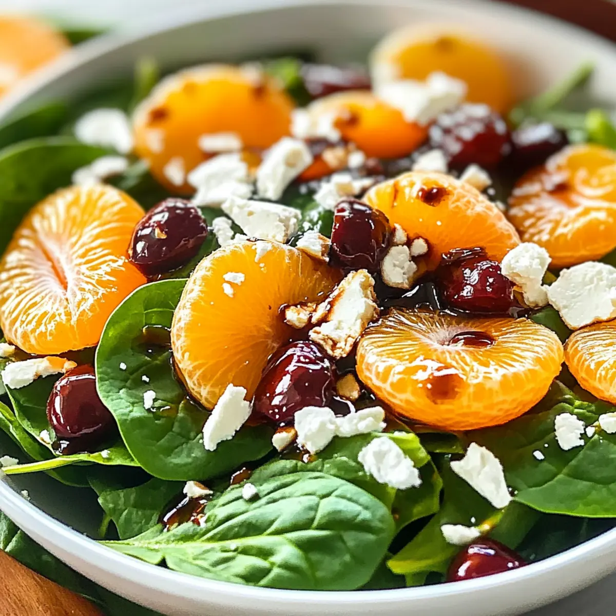 Spinach Mandarin Salad with Honey Balsamic Dressing