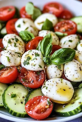 Fresh Cucumber Caprese Salad