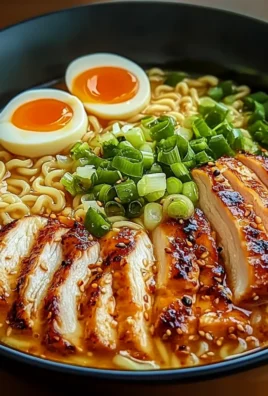 Fiery Chicken Ramen with Creamy Garlic Sauce
