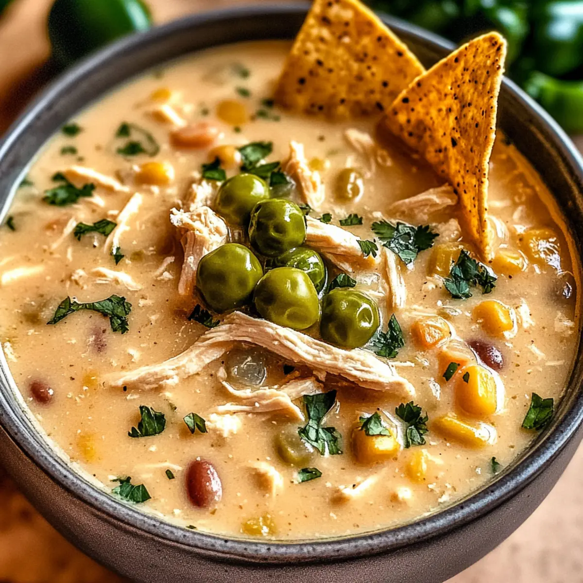 Creamy Crockpot White Chicken Chili