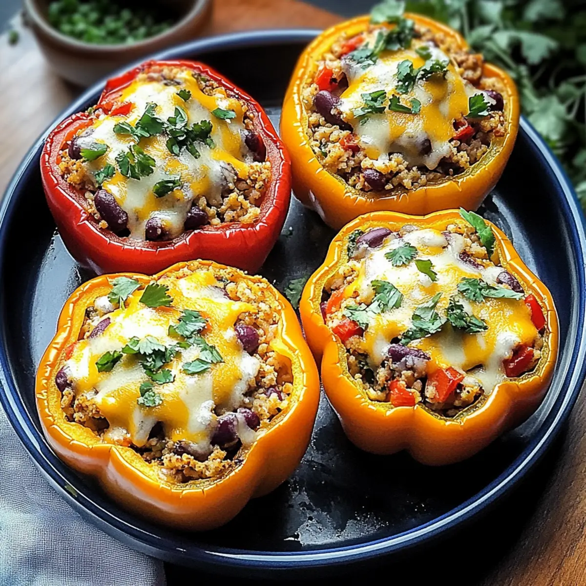 Vegetarian Stuffed Peppers - Mexican-Style