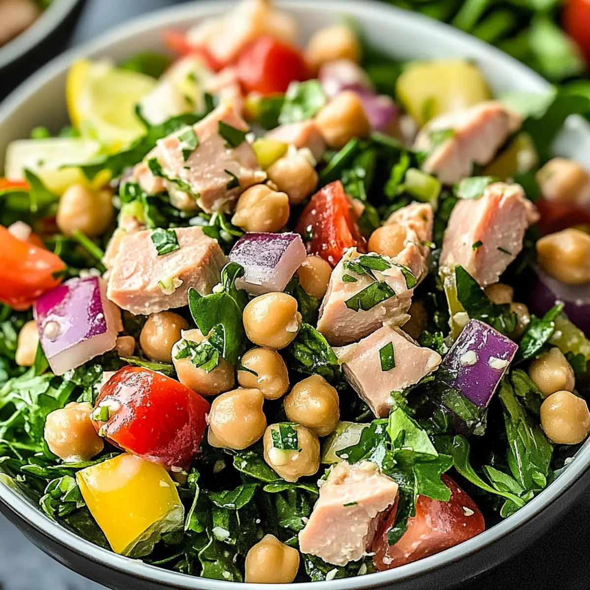 Healthy Tuna Garbanzo Bean Salad