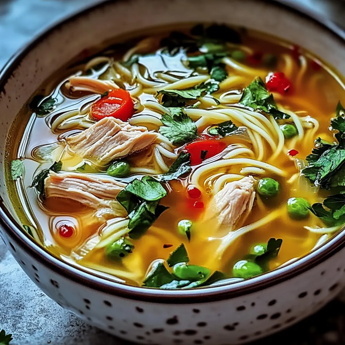 Ginger Garlic Chicken Noodle Soup