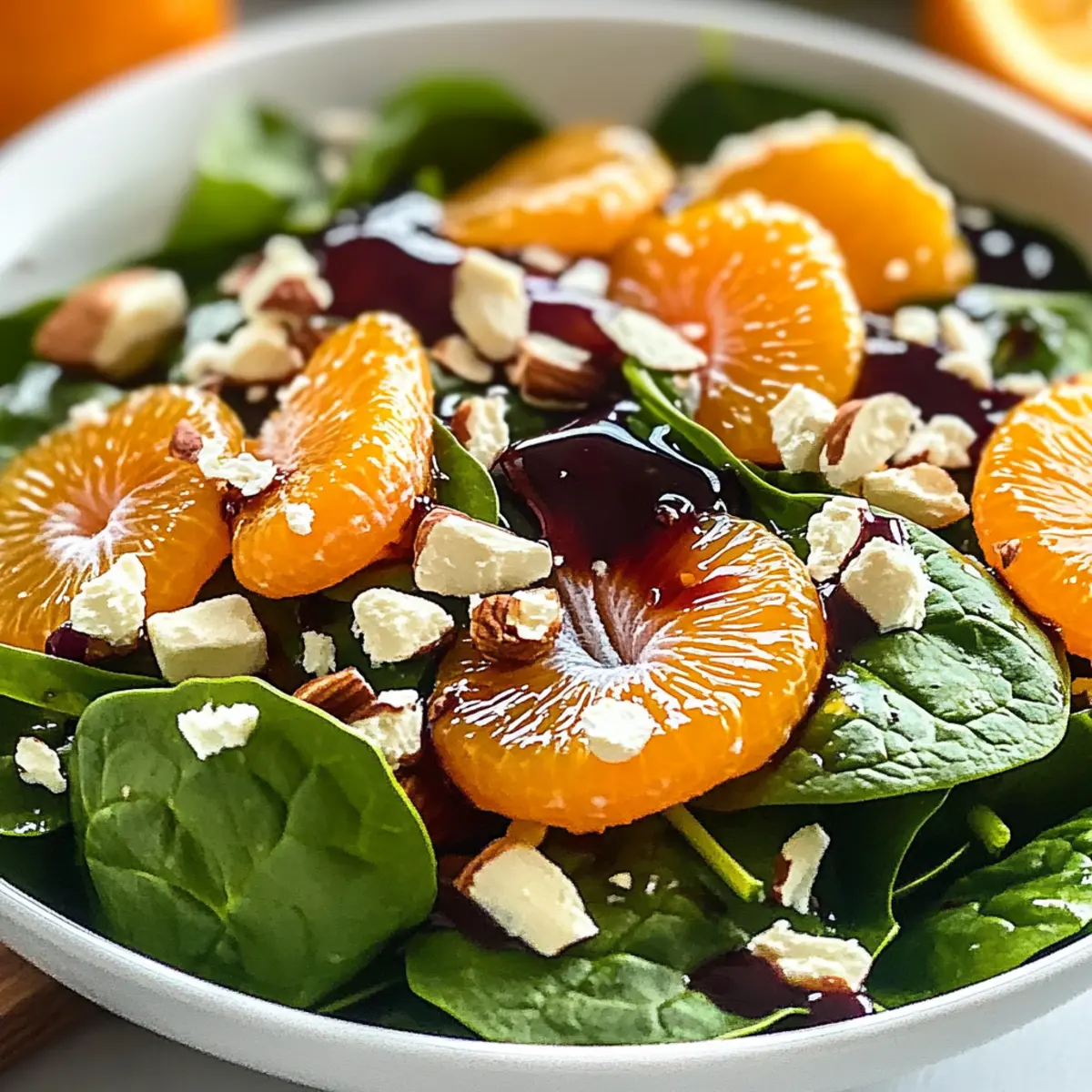Spinach Mandarin Salad with Honey Balsamic Dressing
