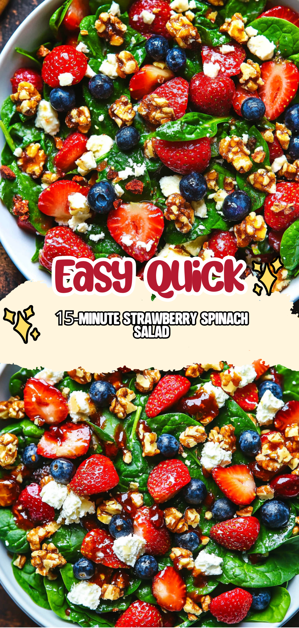 15-Minute Strawberry Spinach Salad