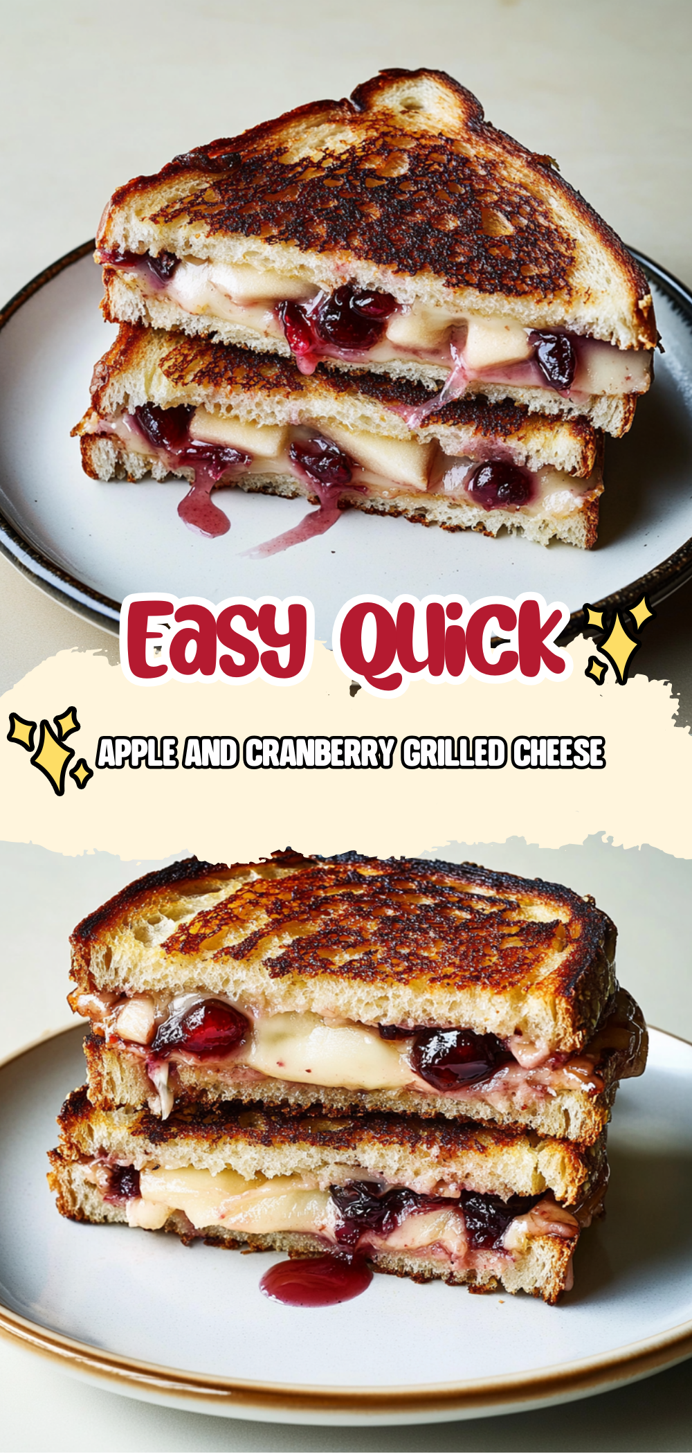 Apple and Cranberry Grilled Cheese