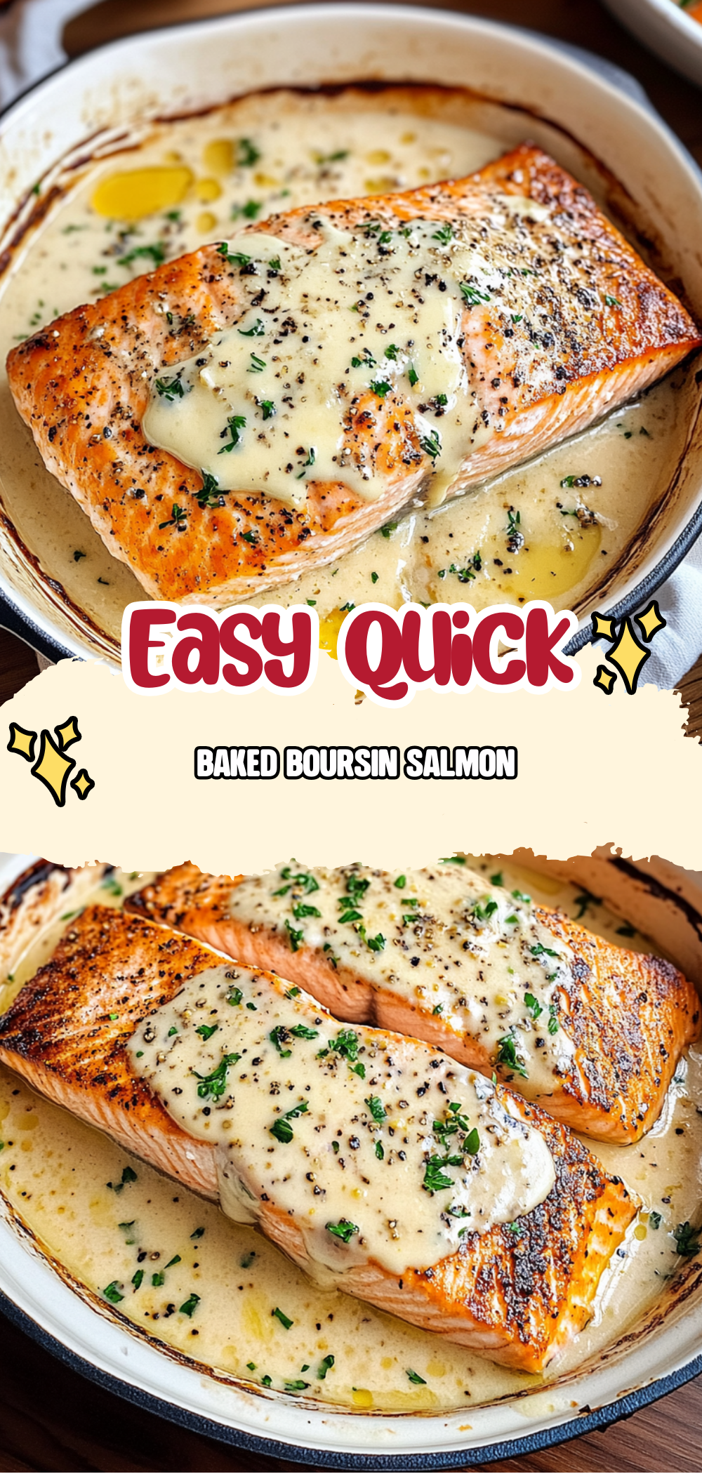 Baked Boursin Salmon