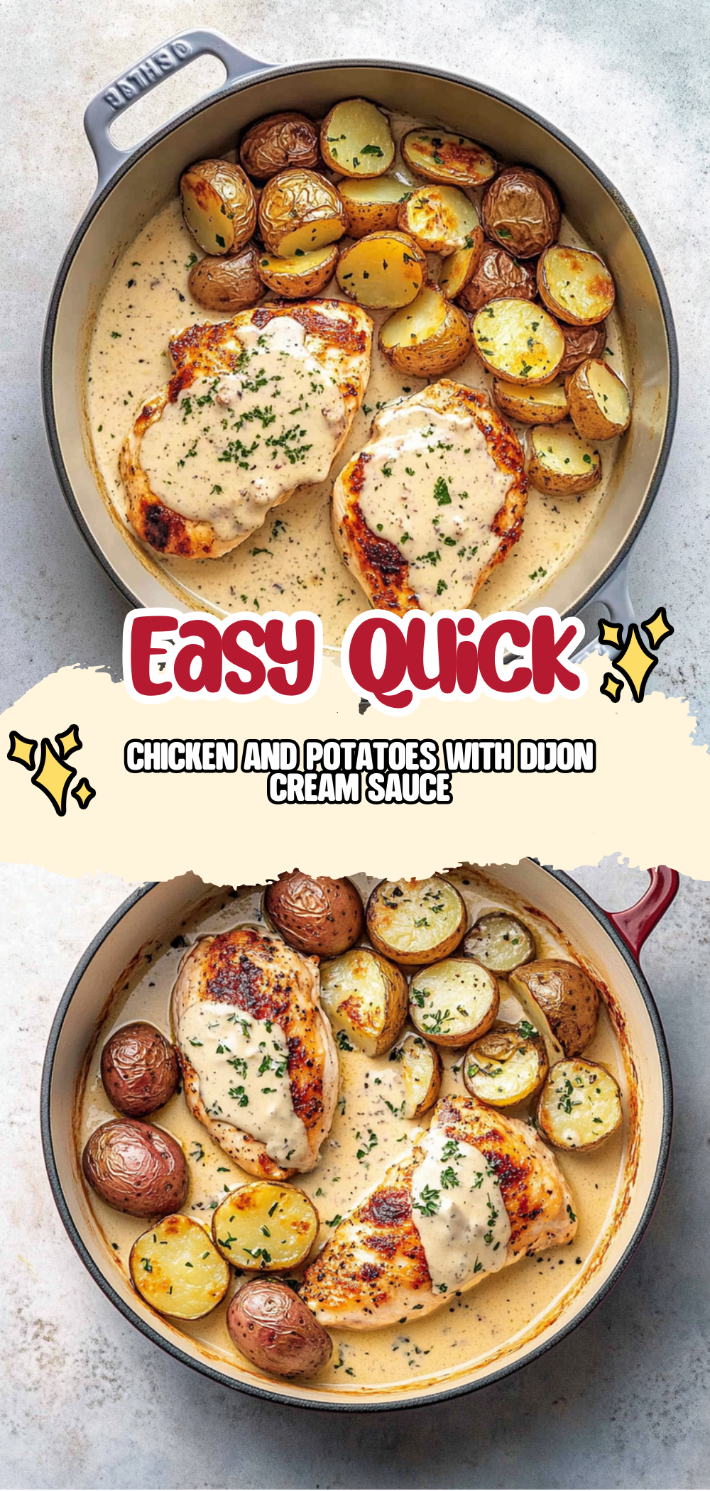 Chicken and Potatoes with Dijon Cream Sauce