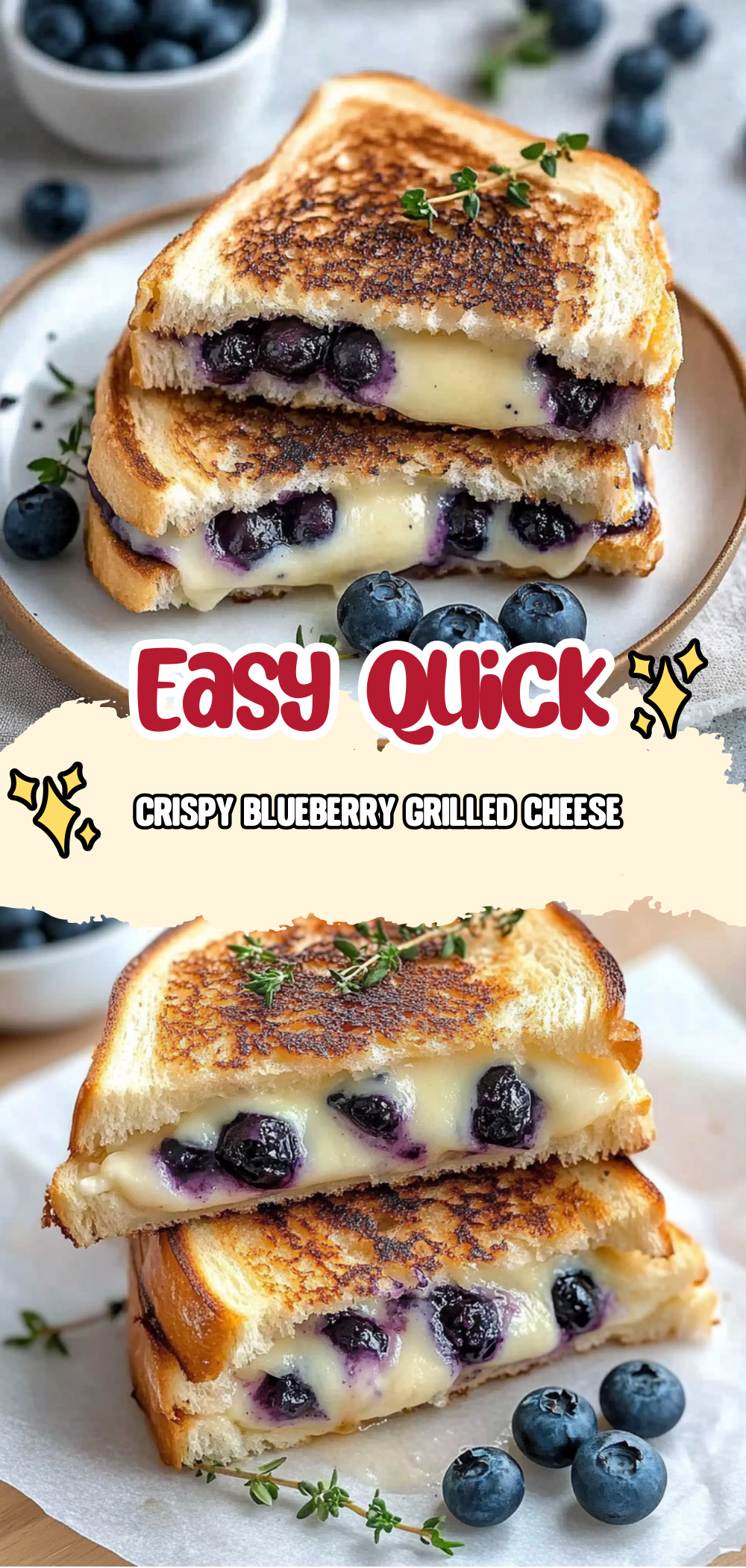 Crispy Blueberry Grilled Cheese
