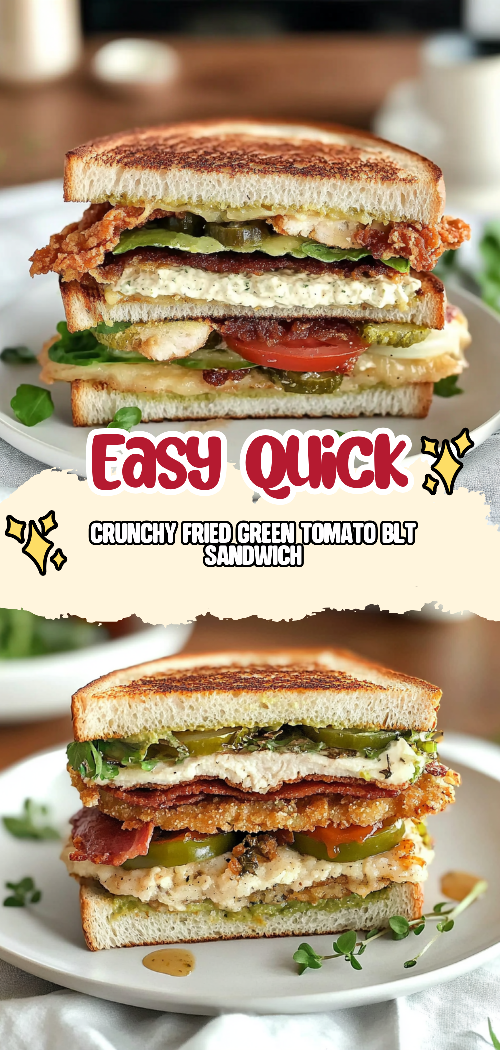 Crunchy Fried Green Tomato BLT Sandwich