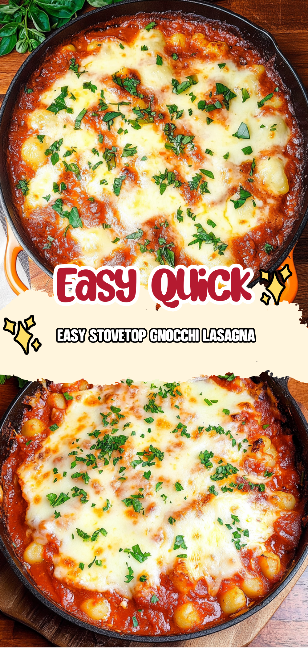 Easy Stovetop Gnocchi Lasagna
