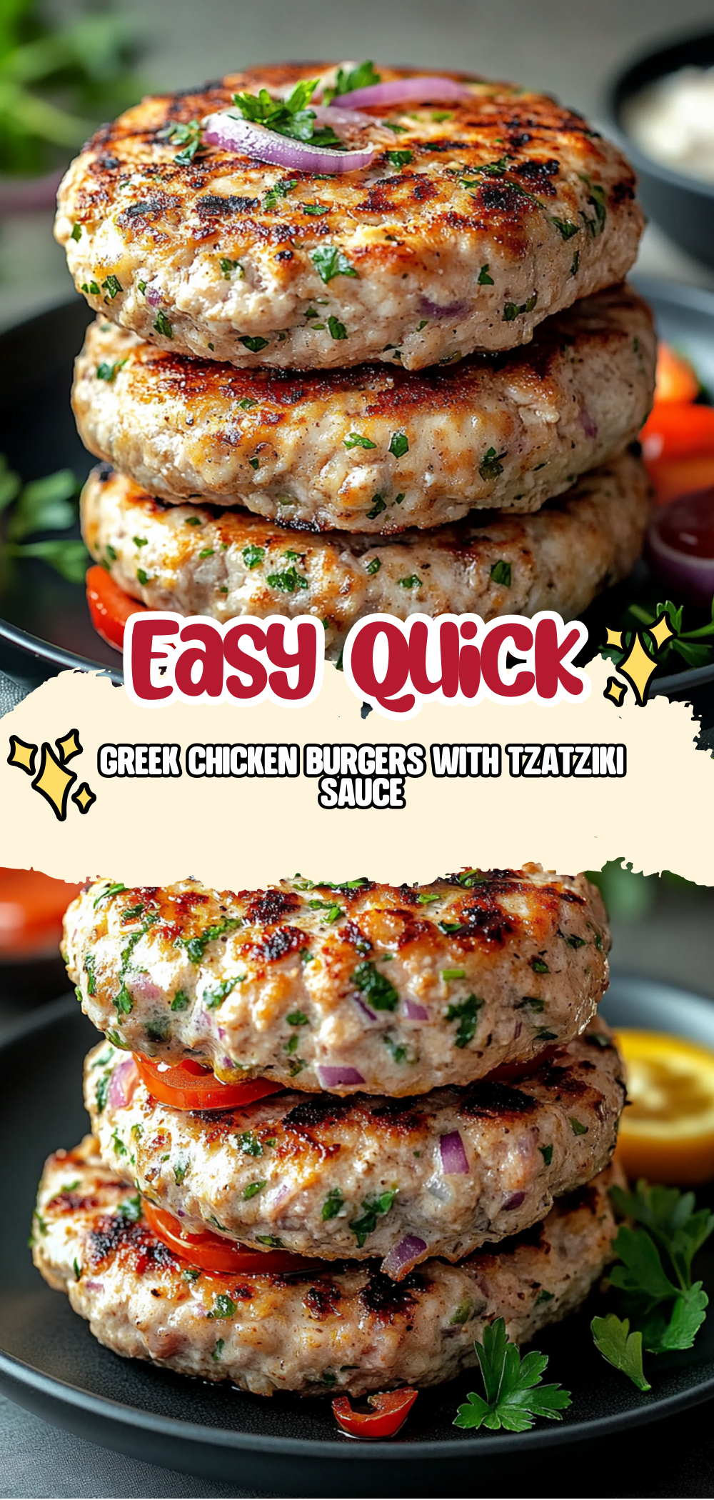 Greek Chicken Burgers