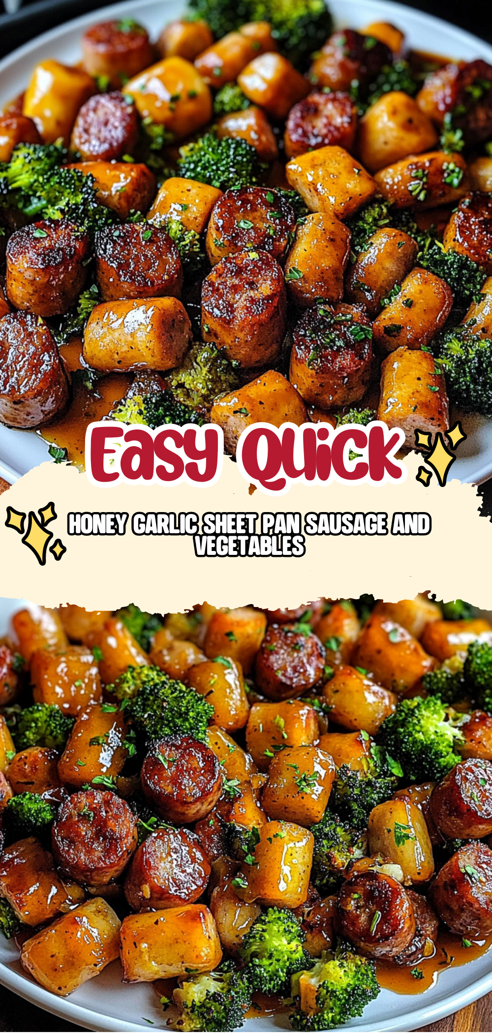 Honey Garlic Sheet Pan Sausage