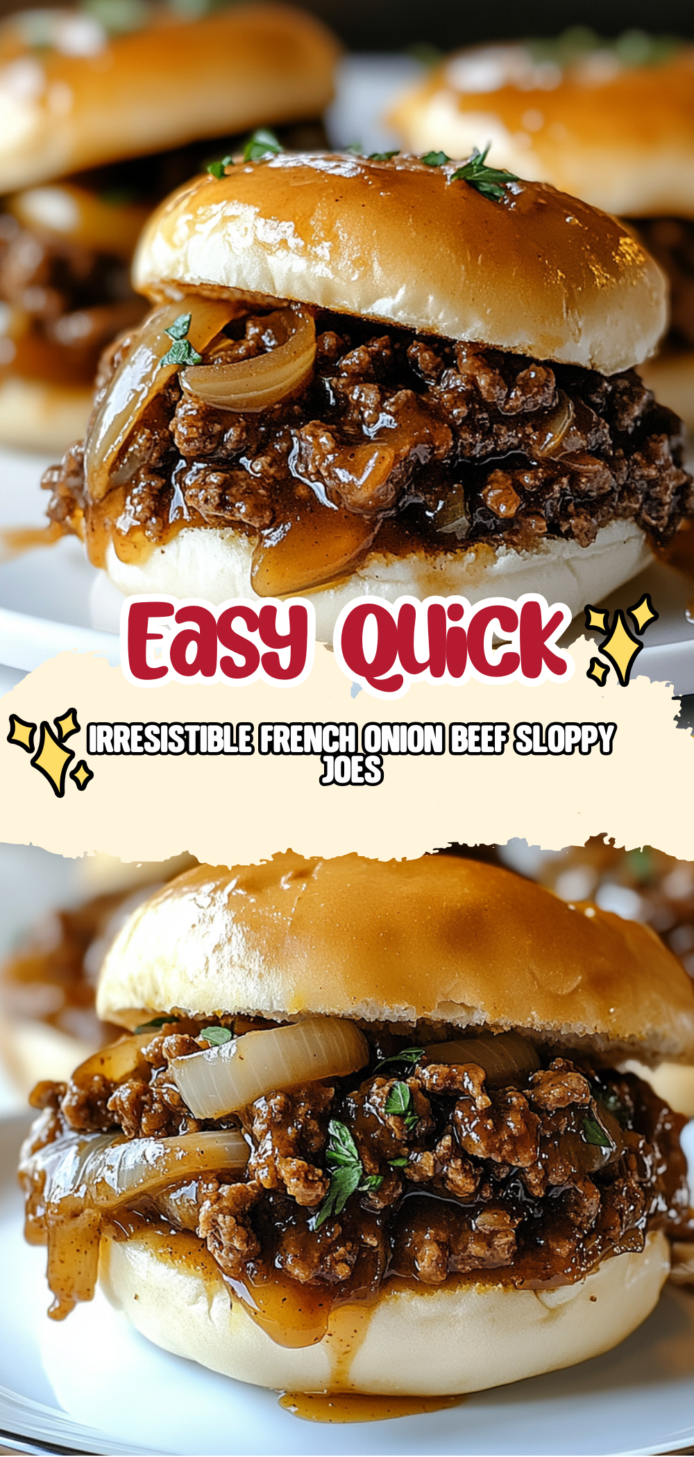 Irresistible French Onion Beef Sloppy Joes Recipe Delight