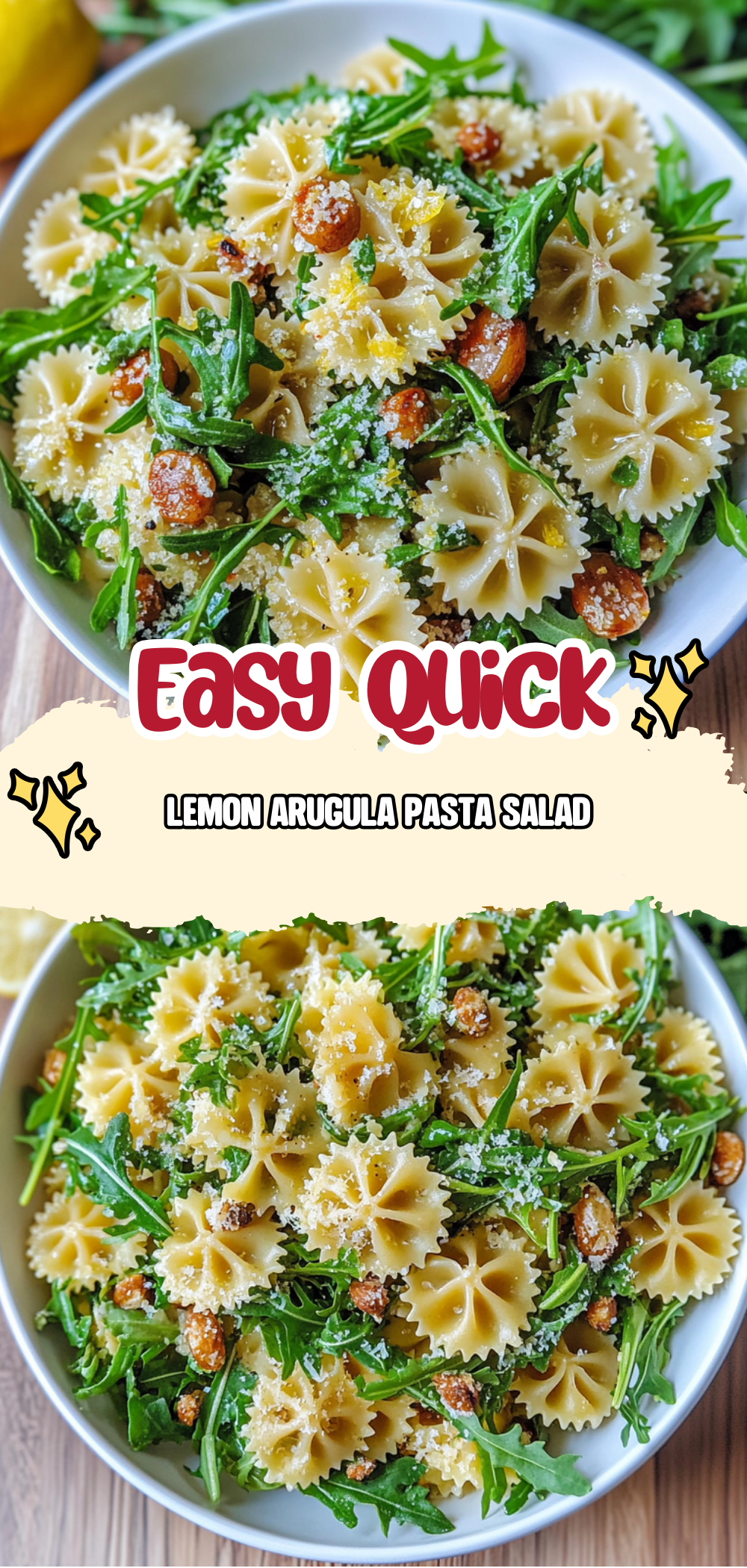Lemon Arugula Pasta Salad