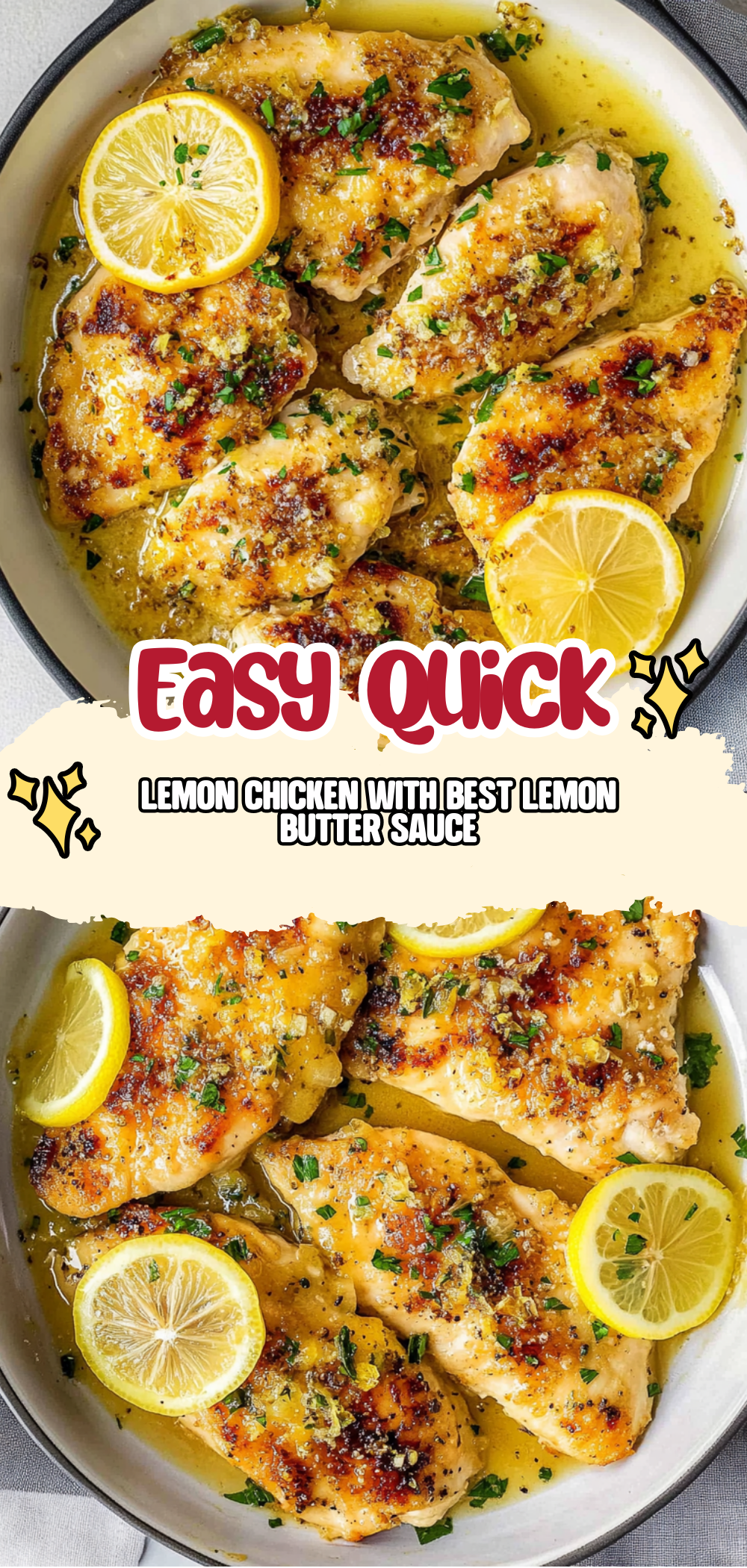 Lemon Chicken with BEST Lemon Butter Sauce