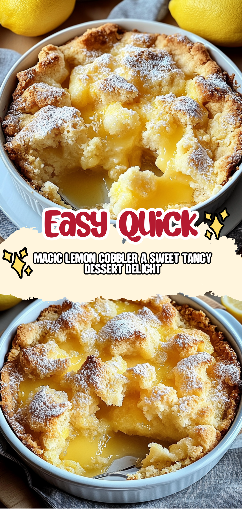 Magic Lemon Cobbler: A Sweet, Tangy Dessert Delight