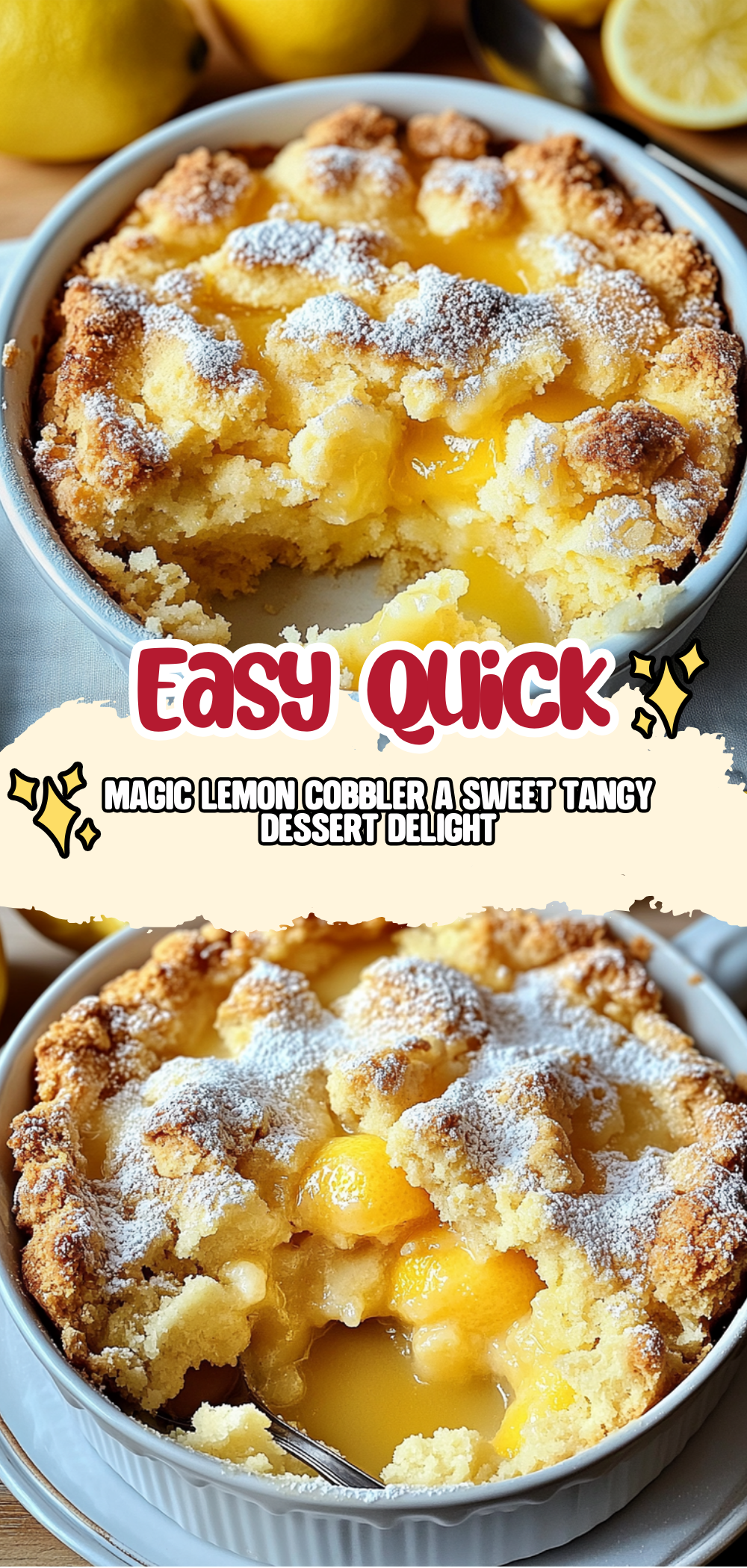 Magic Lemon Cobbler: A Sweet, Tangy Dessert Delight