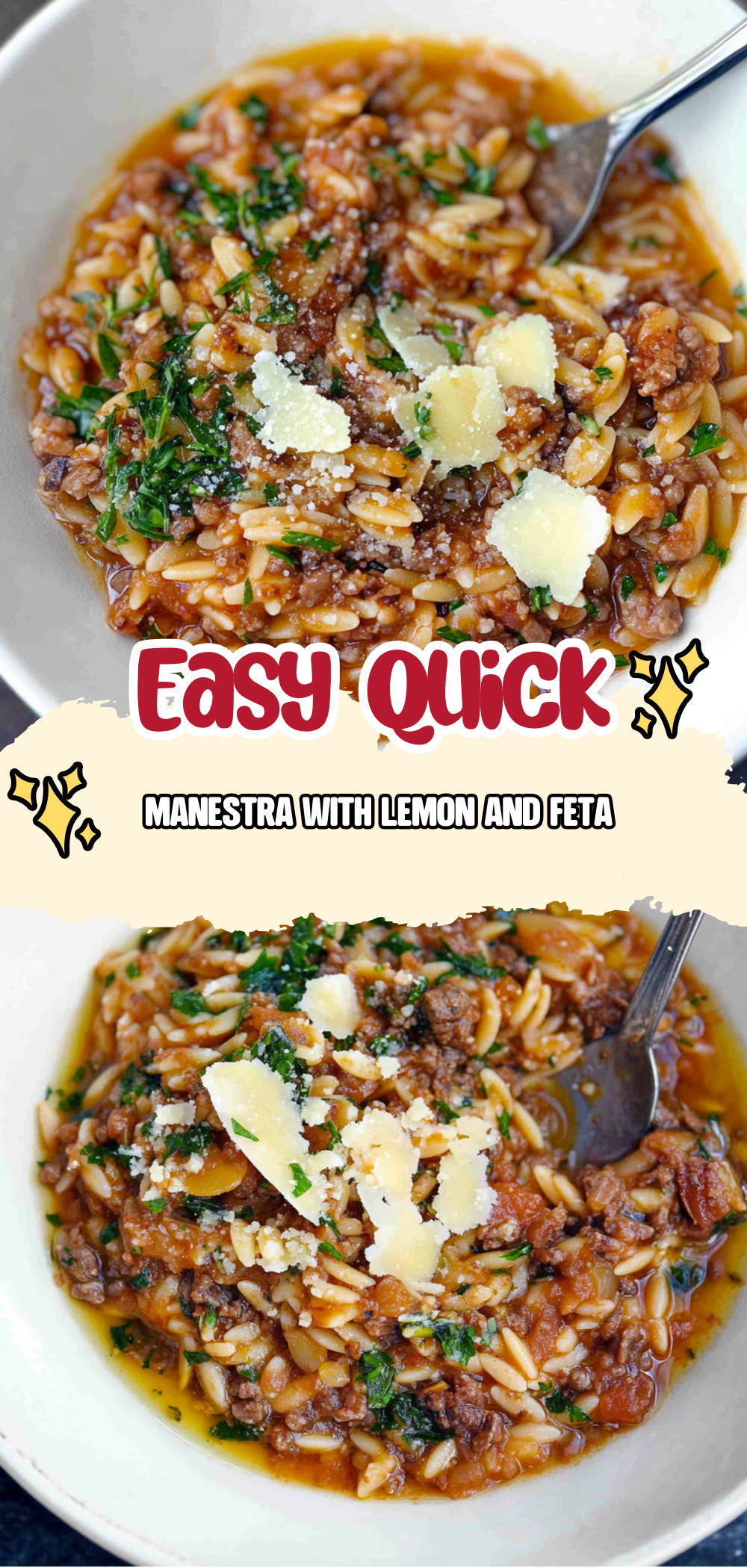 Manestra (simple Greek orzo comfort food)