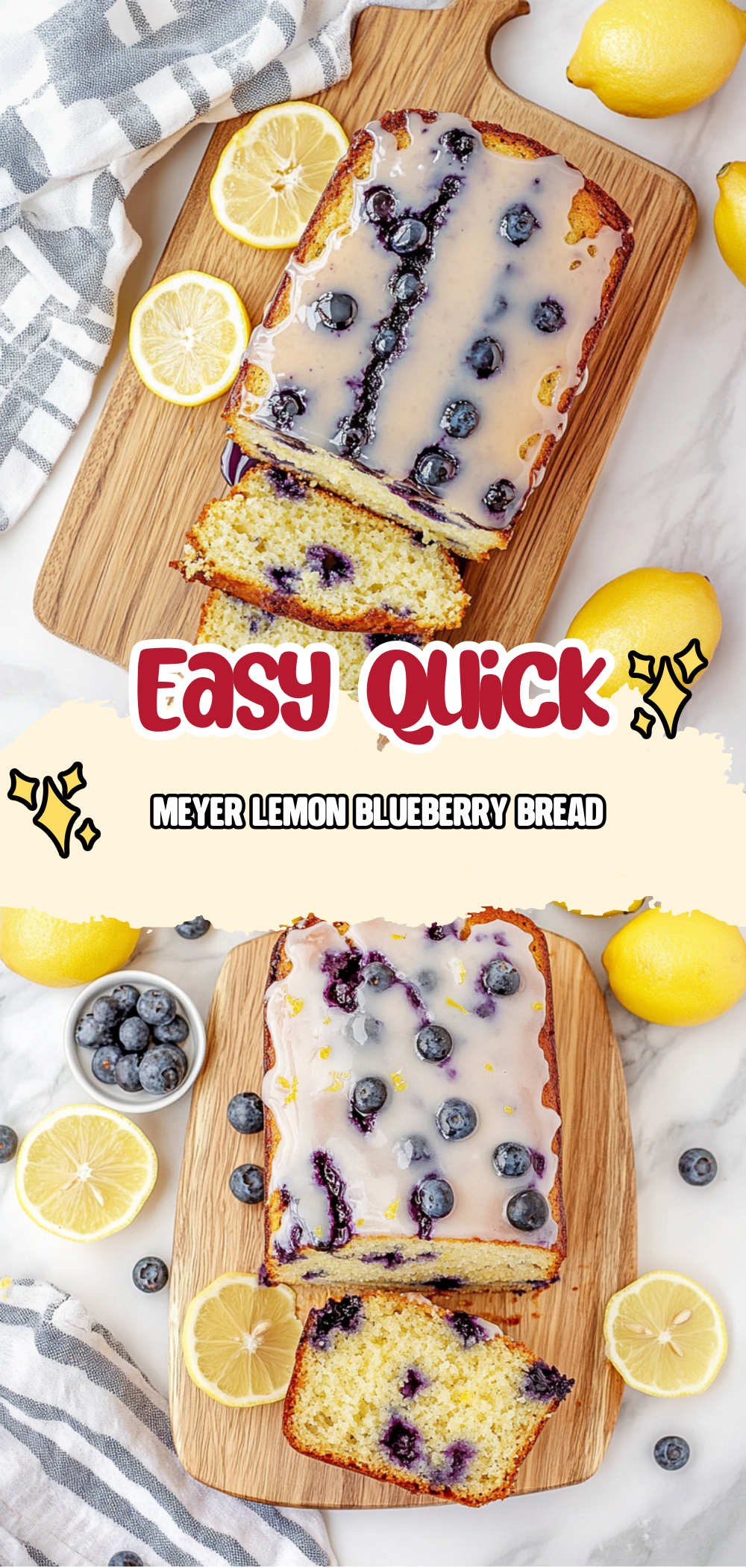 Meyer Lemon Blueberry Bread