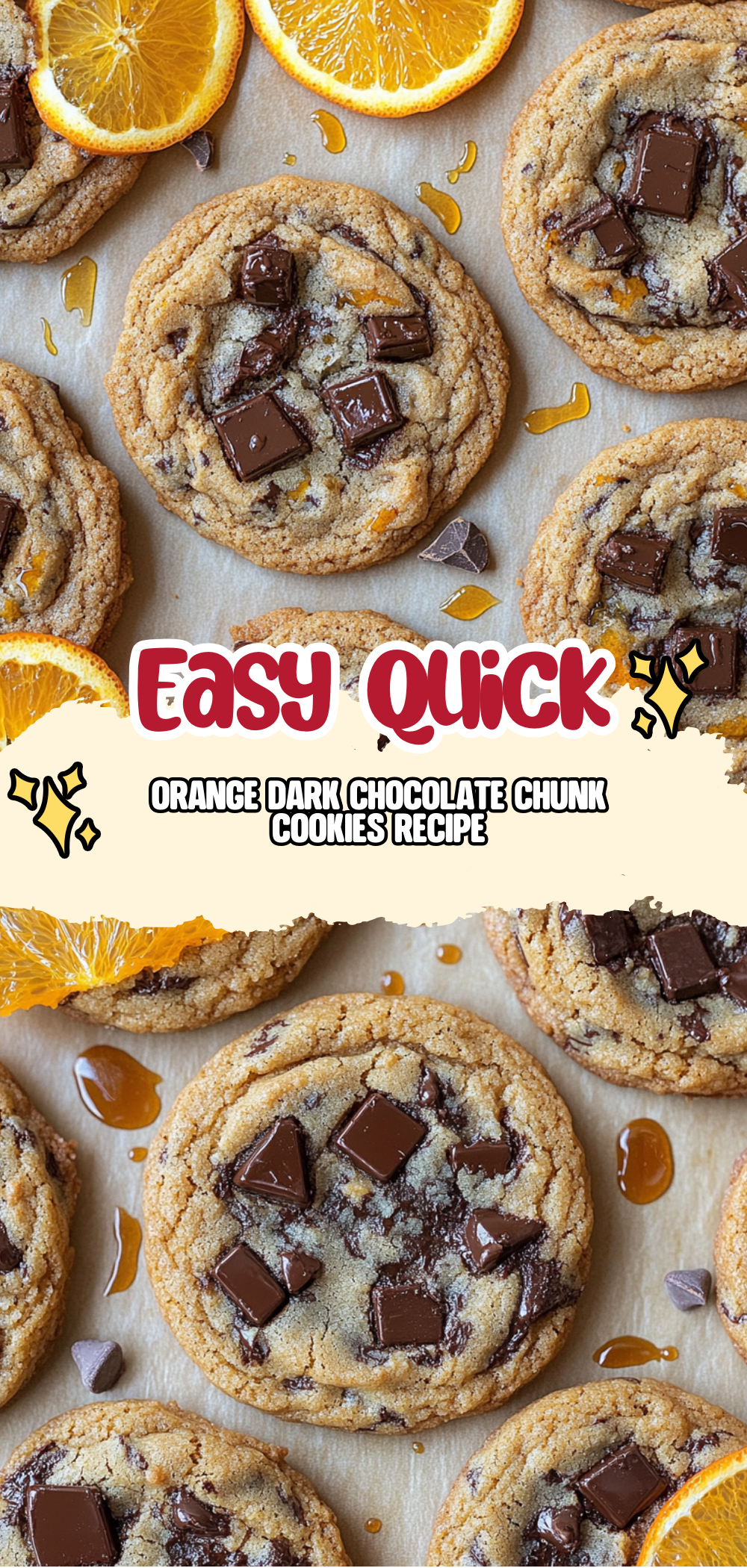 Orange Dark Chocolate Chunk Cookies Recipe