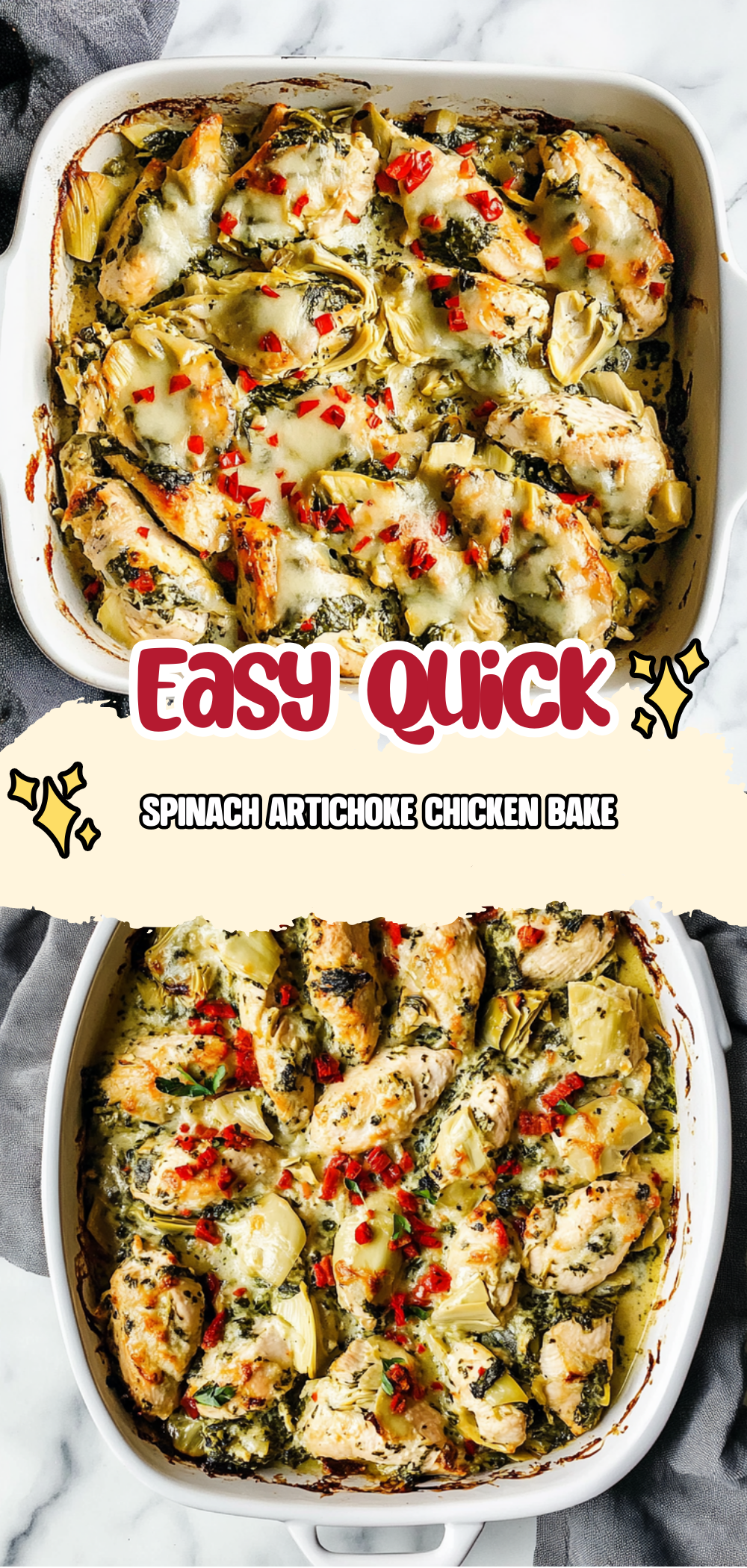 Spinach Artichoke Chicken Bake