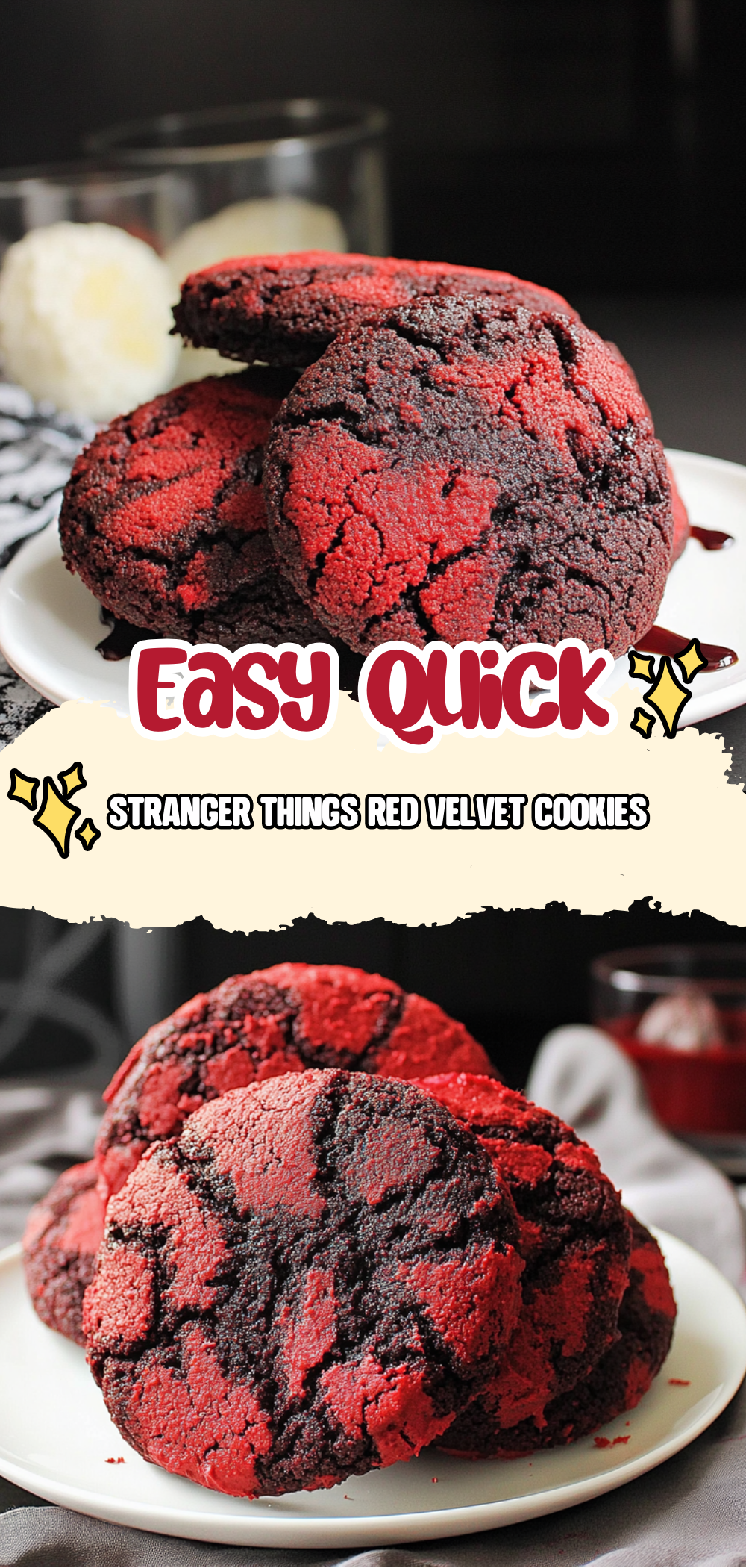 Stranger Things Red Velvet Cookies