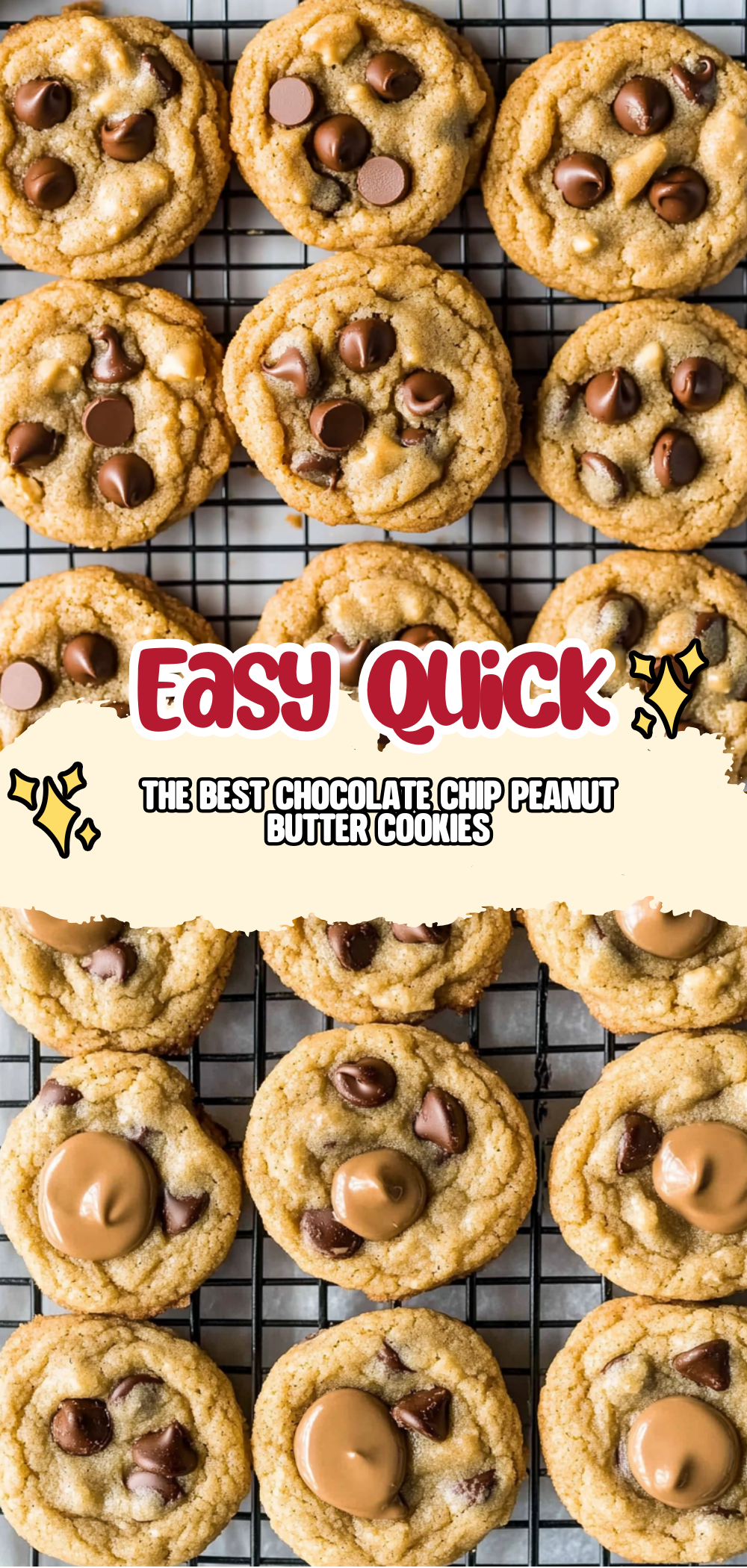 THE BEST CHOCOLATE CHIP PEANUT BUTTER COOKIES