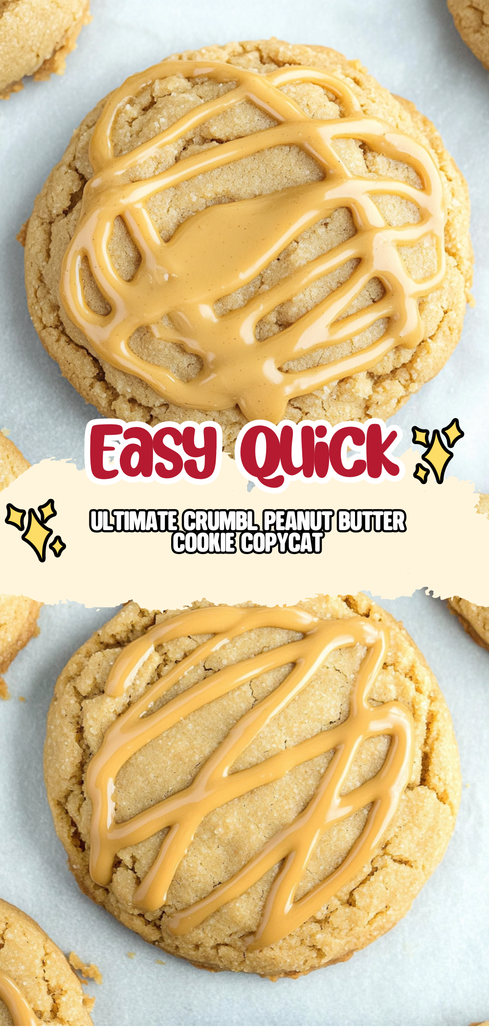 Ultimate Crumbl Peanut Butter Cookie Copycat