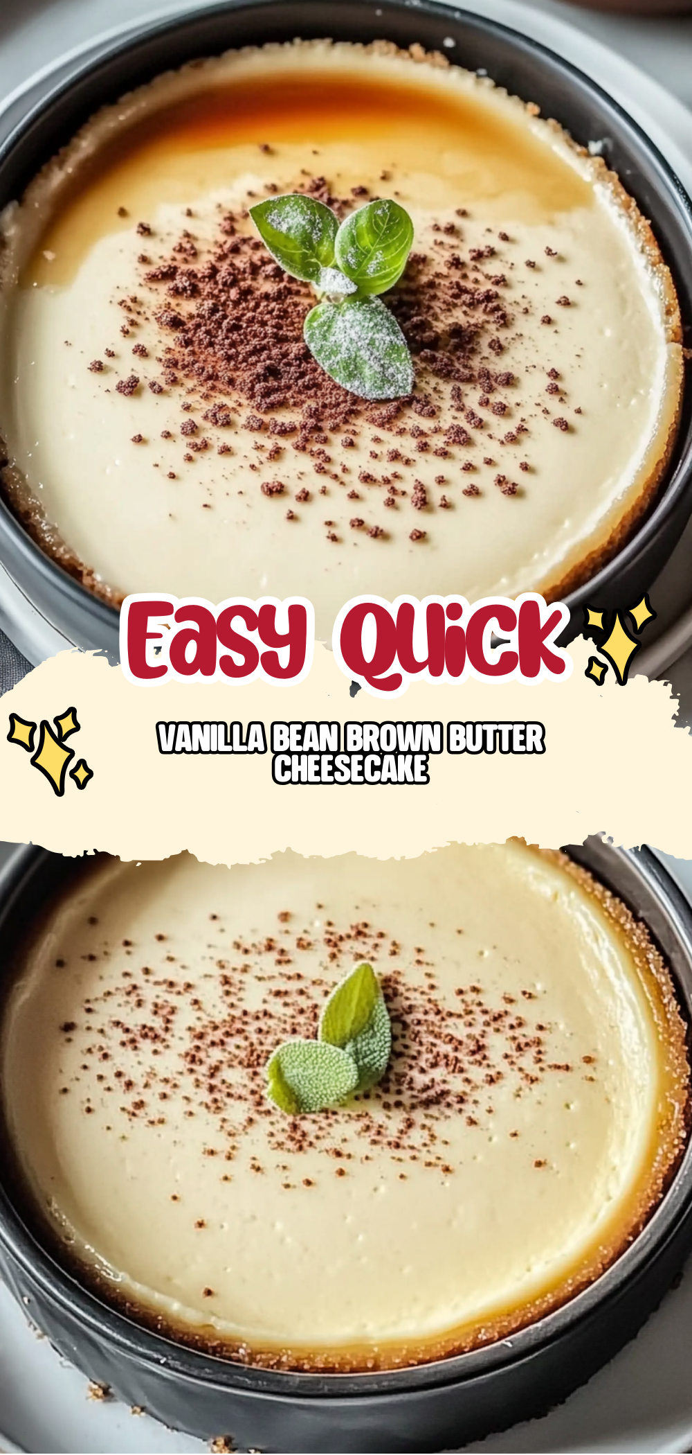 Vanilla Bean Brown Butter Cheesecake