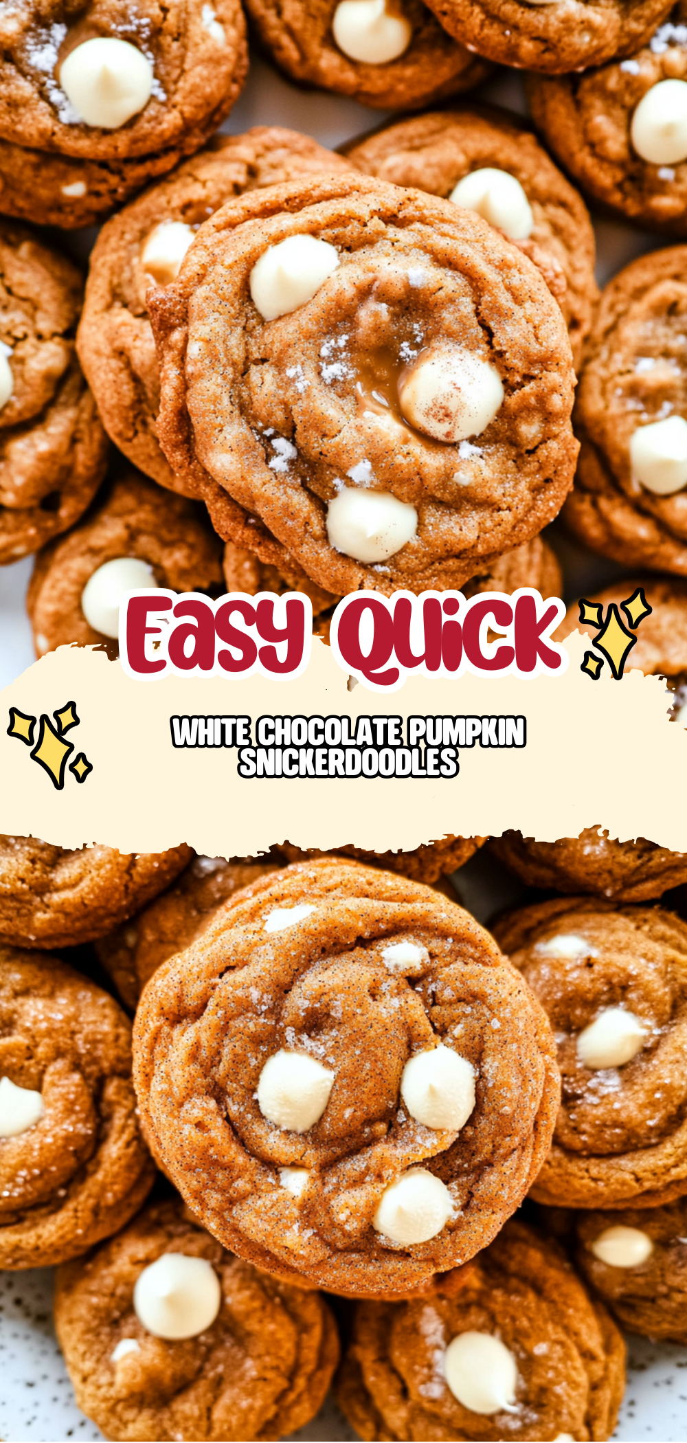 White Chocolate Pumpkin Snickerdoodles