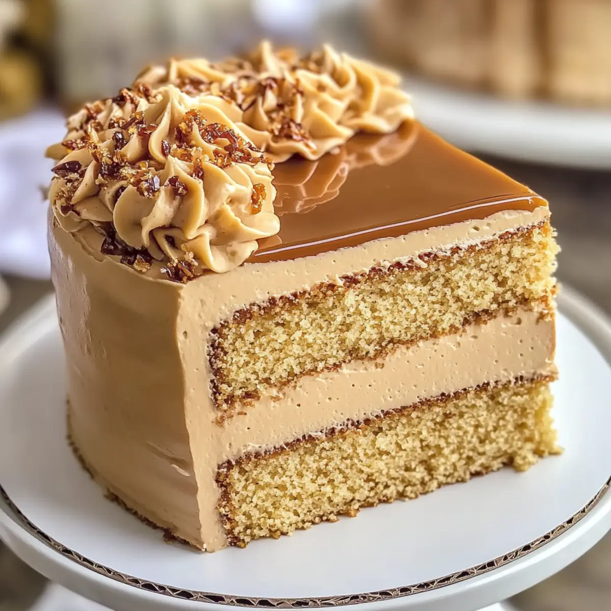 Irresistible Caramel Coffee Buttercream Cake